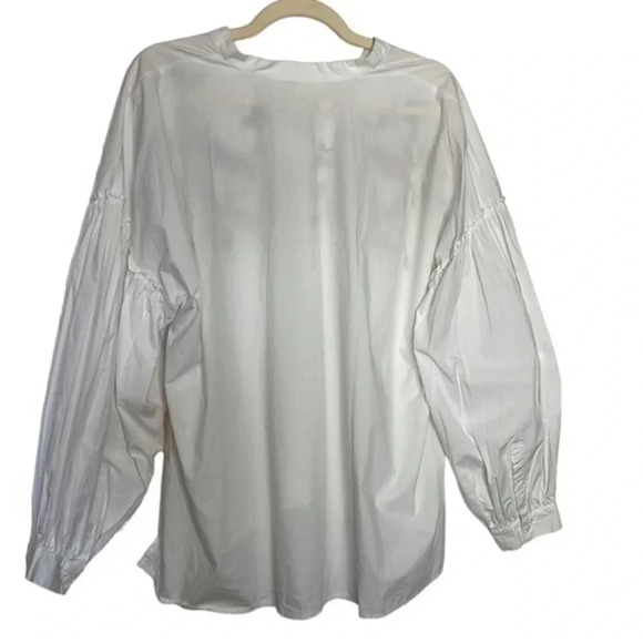 NWT Plus Size Two by Vince Camuto White Embroidered‎ Button-Dow Shirt Size 1X - Picture 9 of 10